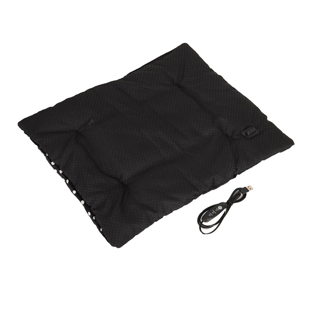 37x47cm Electric Pet Heating Pad for Dogs and Cats Warm Pet Bed Mat Pet Heated Mat Brown