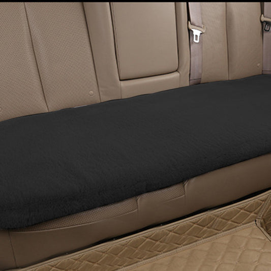 132x44cm Warm Car Rear Seat Cover Plush Cushion Pad Seat Protection Mat Black