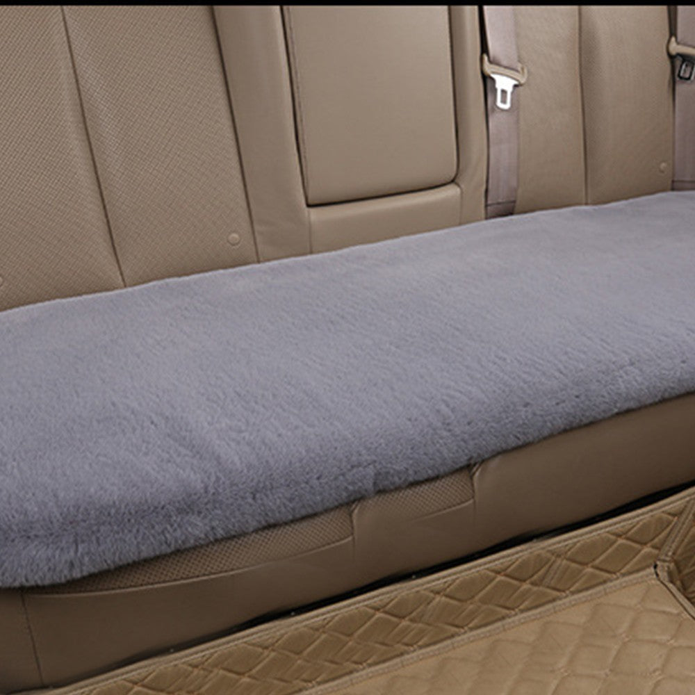 132x44cm Warm Car Rear Seat Cover Plush Cushion Pad Seat Protection Mat Grey