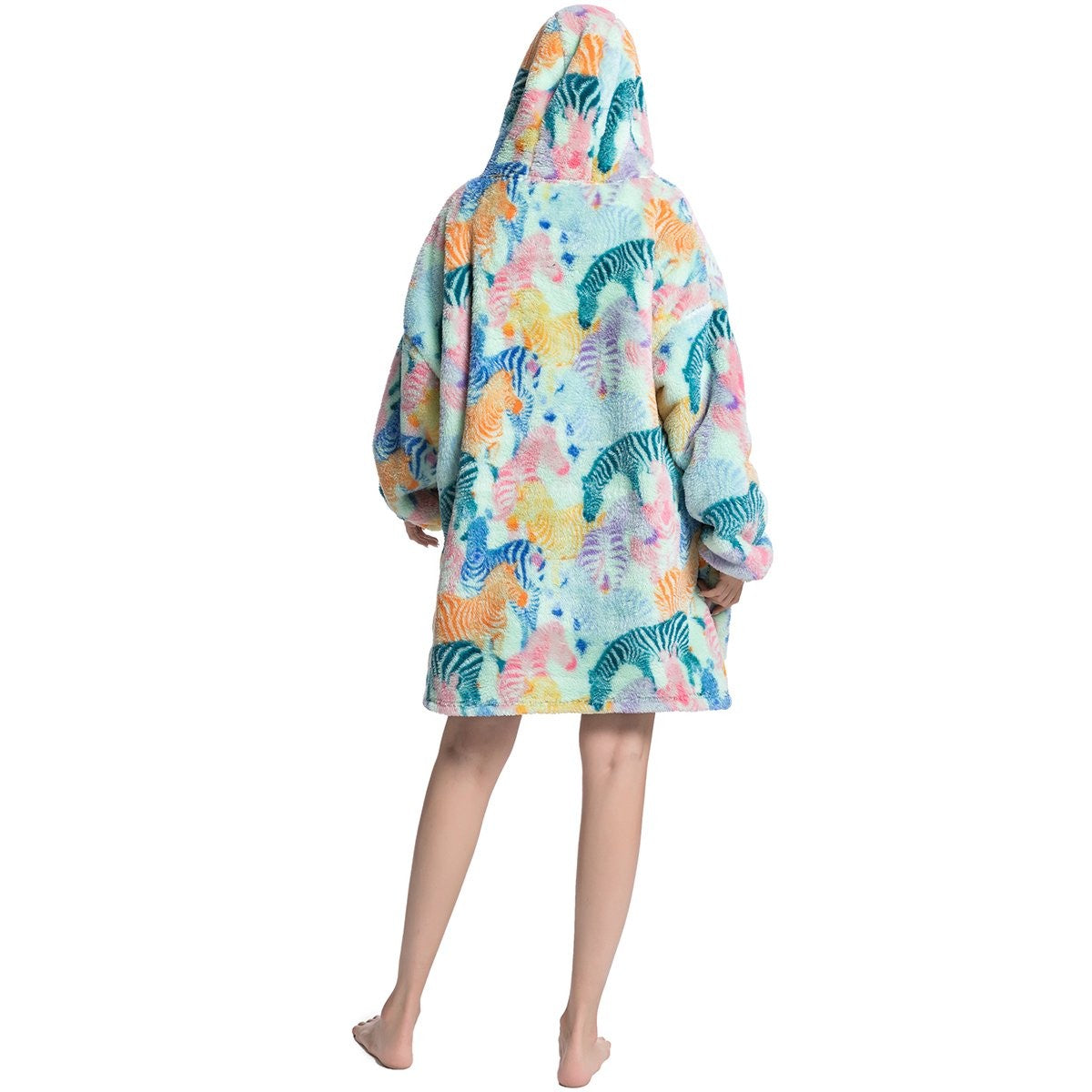Unisex Adult Hooded Blanket Wearable Blanket Oversized Hoodie Blanket Multicolor