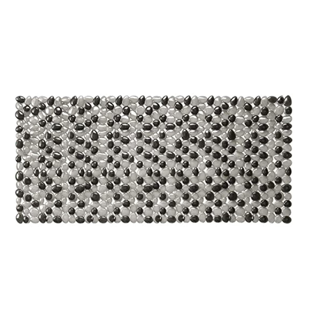 33x63cm Pebble Bathroom Mat Non Slip Shower Mat PVC Bathtub Mat with Suction Cups Grey