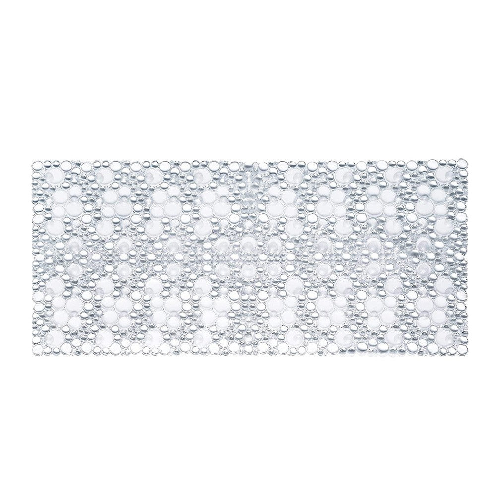 33x63cm Pebble Bathroom Mat Non Slip Shower Mat PVC Bathtub Mat with Suction Cups White