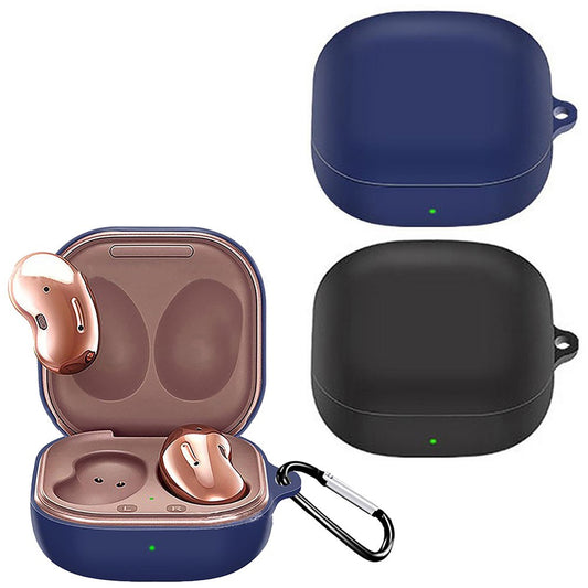 2 X For Samsung Galaxy Buds2 Silicone Wireless Earphone Cover Protective Case with Carabiner