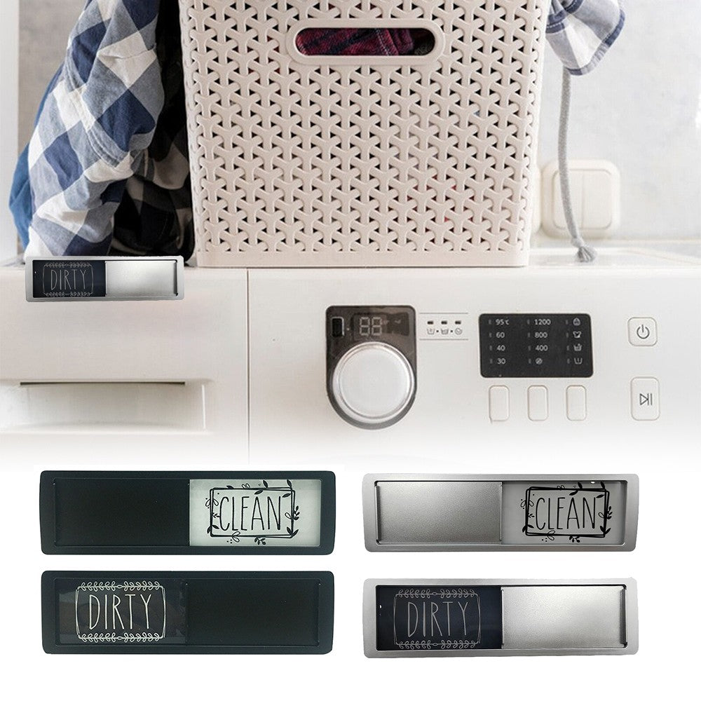 2 X Rectangle Magnetic Dishwasher Clean Dirty Sign Non-Scratch Clean Dirty Indicator
