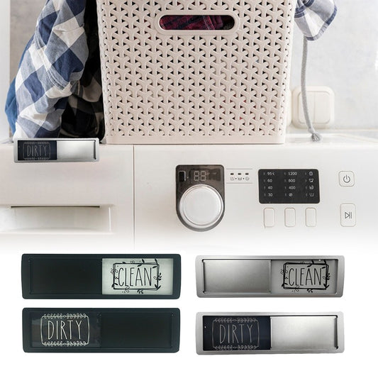 2 X Rectangle Magnetic Dishwasher Clean Dirty Sign Non-Scratch Clean Dirty Indicator