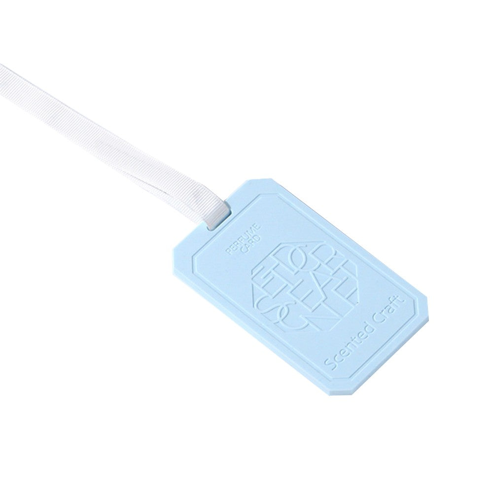 2 X Hanging EVA Wardrobe Aromatherapy Tablets Car Air Freshener Incense Tablets with Lanyard Blue + White