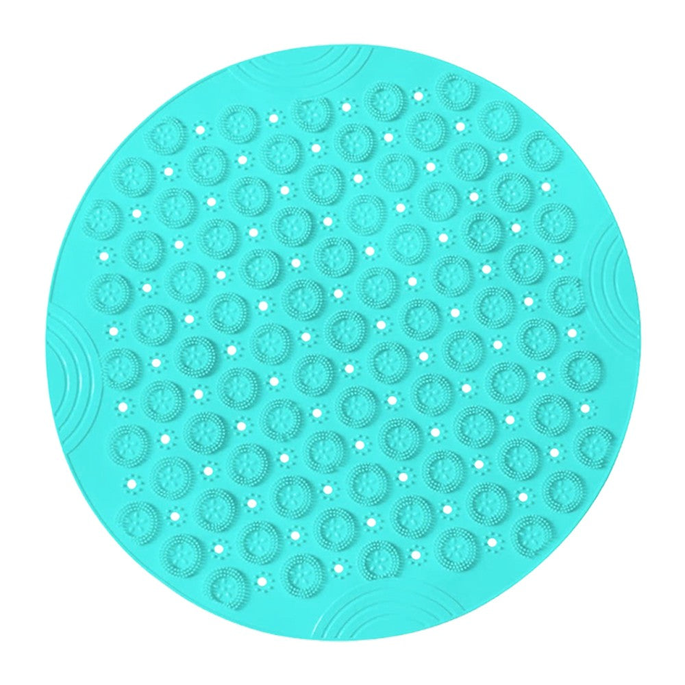 55cm Anti Slip Shower Mat Foot Scrub Mat Exfoliates Feet Scrubber Suction Cups Mat Green