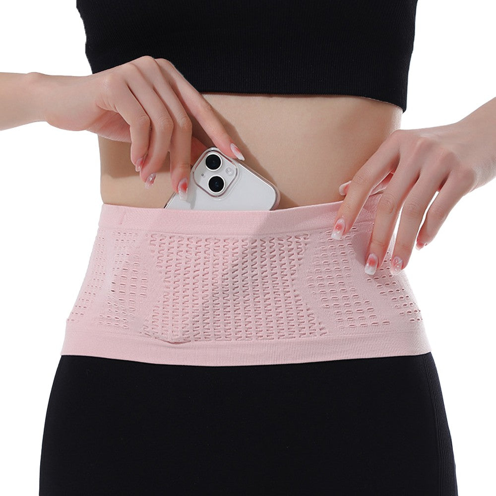 Invisible Running Fanny Pack Running Waist Bag Slim Running Belt Pink S