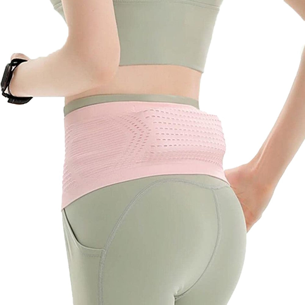 Invisible Running Fanny Pack Running Waist Bag Slim Running Belt Pink L