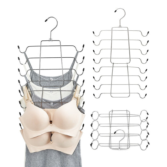 1 X Foldable 8-Layer Tank Tops Clothes Hanger Bra Hanger Closet Organizer Hanger Space Saving