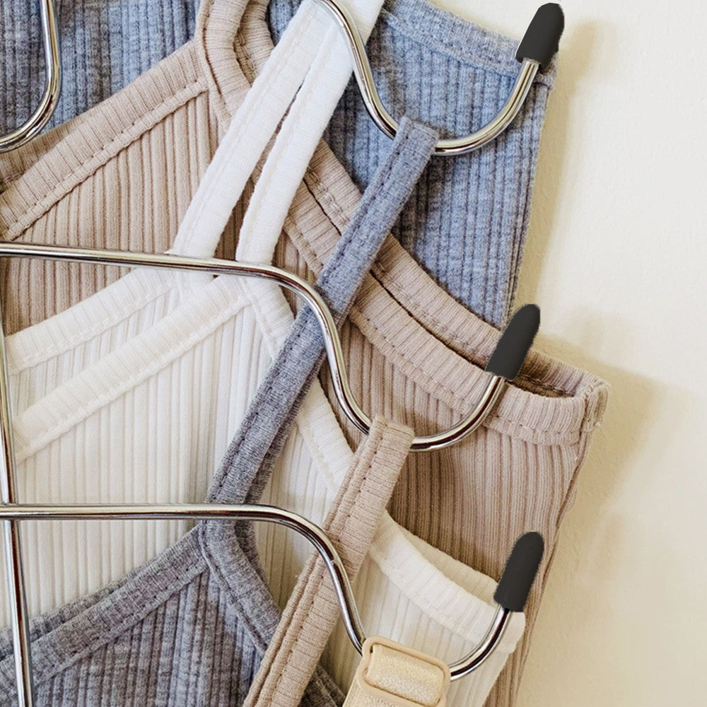 2 X Foldable 8-Layer Tank Tops Clothes Hanger Bra Hanger Closet Organizer Hanger Space Saving