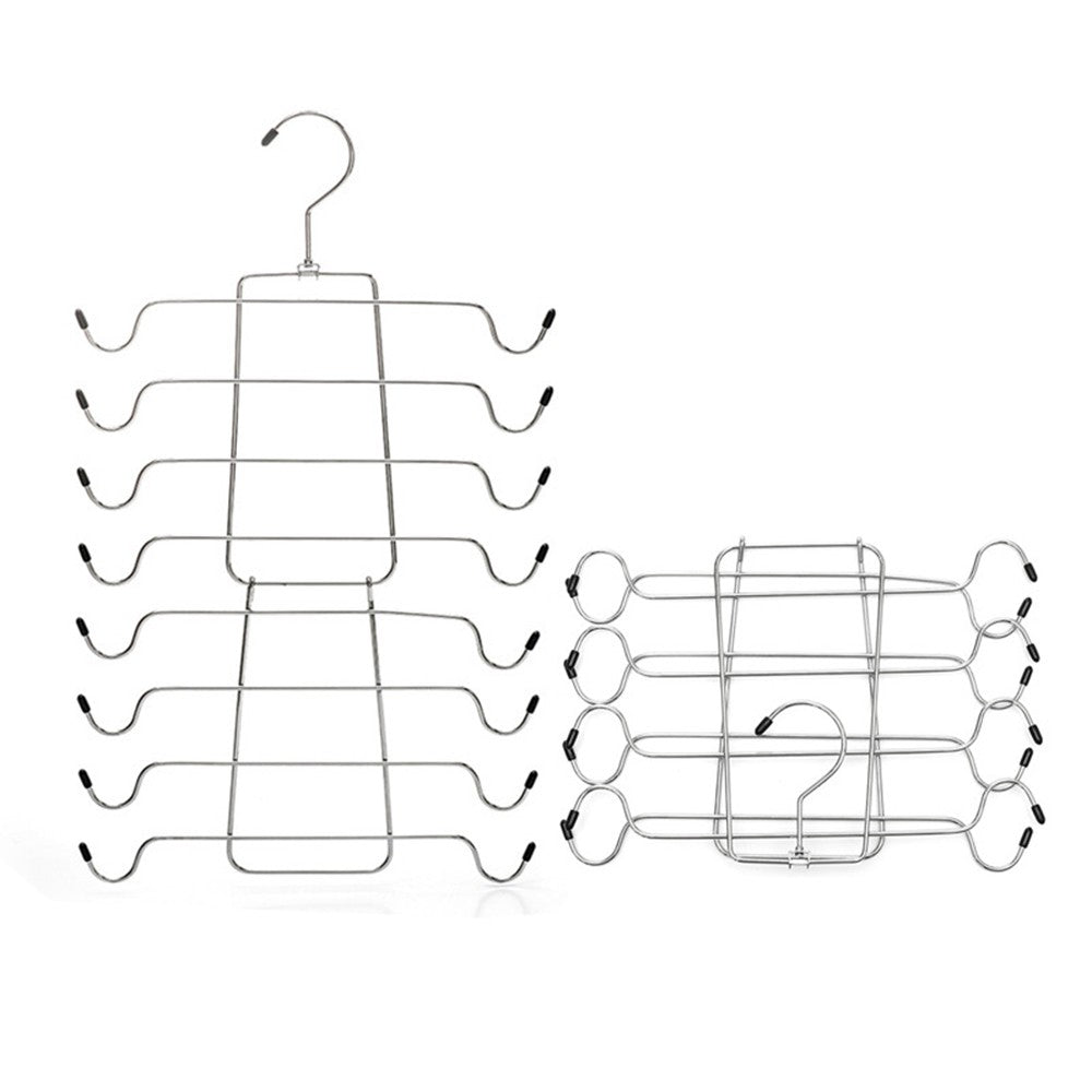 2 X Foldable 8-Layer Tank Tops Clothes Hanger Bra Hanger Closet Organizer Hanger Space Saving