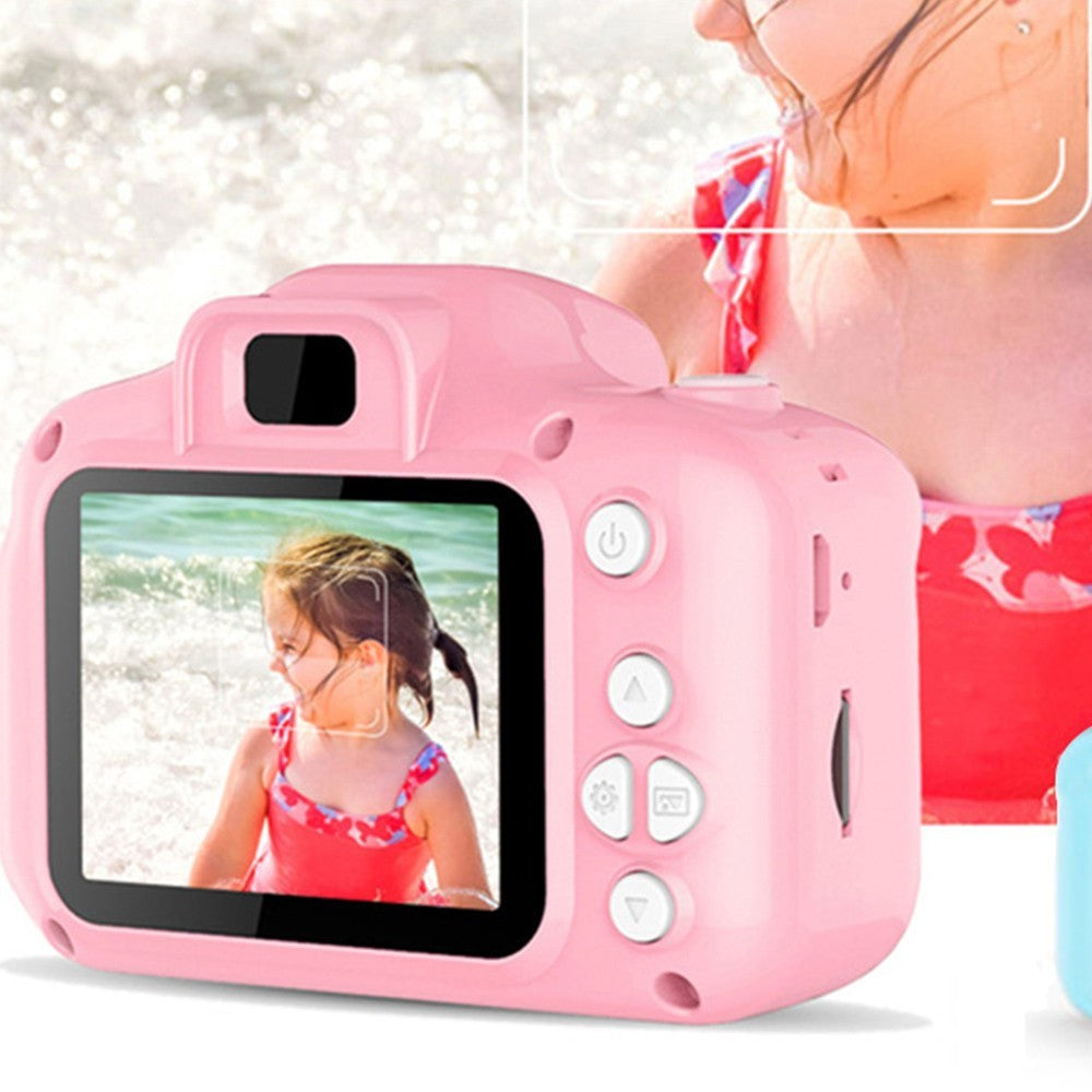 Kids Camera 1080P Action Camera Compact Digital Camera Toy with 32G Card Pink
