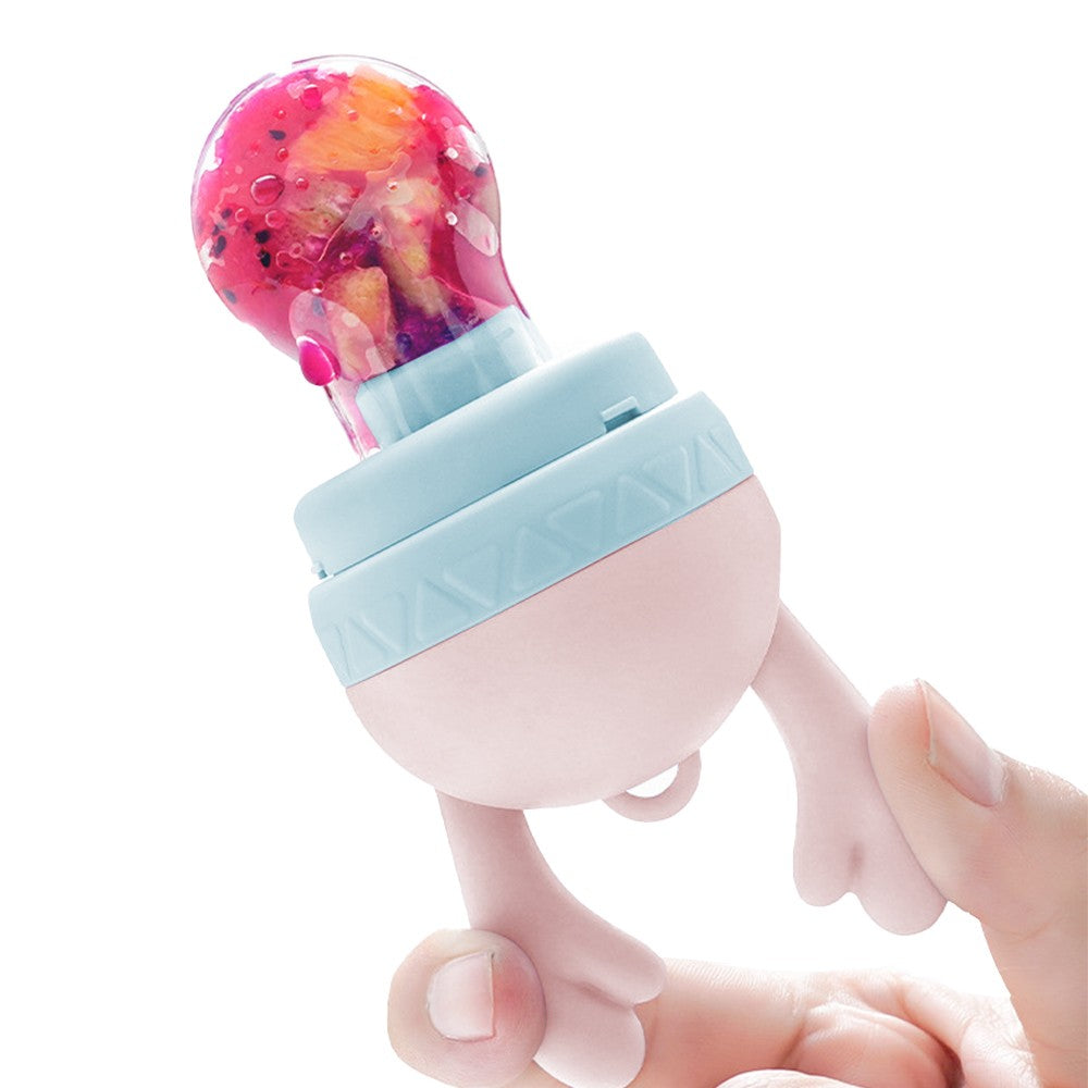 FDA Approved Baby Fresh Fruit Food Feeder Pacifier Set Silicone Feeding Nipple Pink