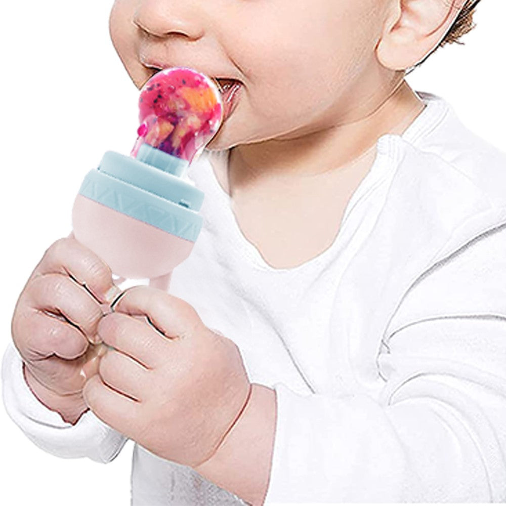 FDA Approved Baby Fresh Fruit Food Feeder Pacifier Set Silicone Feeding Nipple Pink