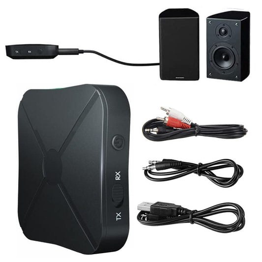 1 X 2-in-1 Bluetooth 5.0 Wireless Audio Transmitter Receiver Wireless 3.5mm Audio Adapter for TV PC Headphones