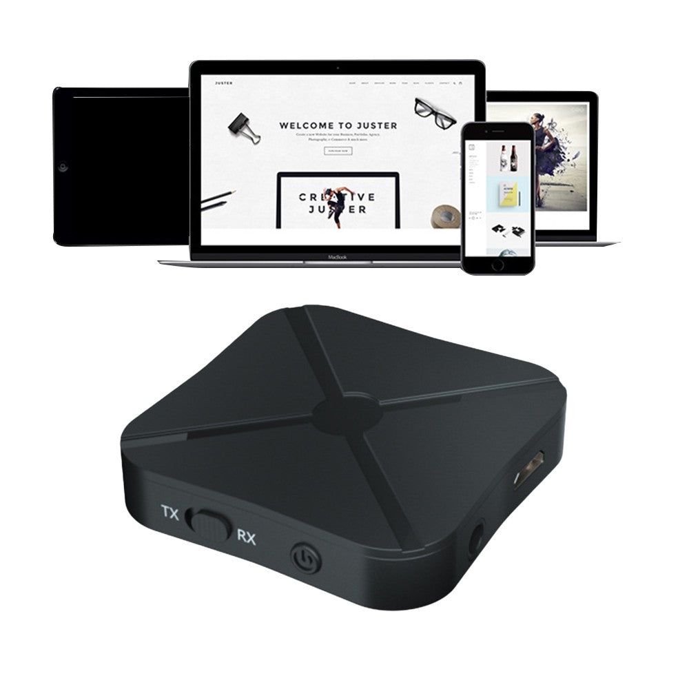 2 X 2-in-1 Bluetooth 5.0 Wireless Audio Transmitter Receiver Wireless 3.5mm Audio Adapter for TV PC Headphones