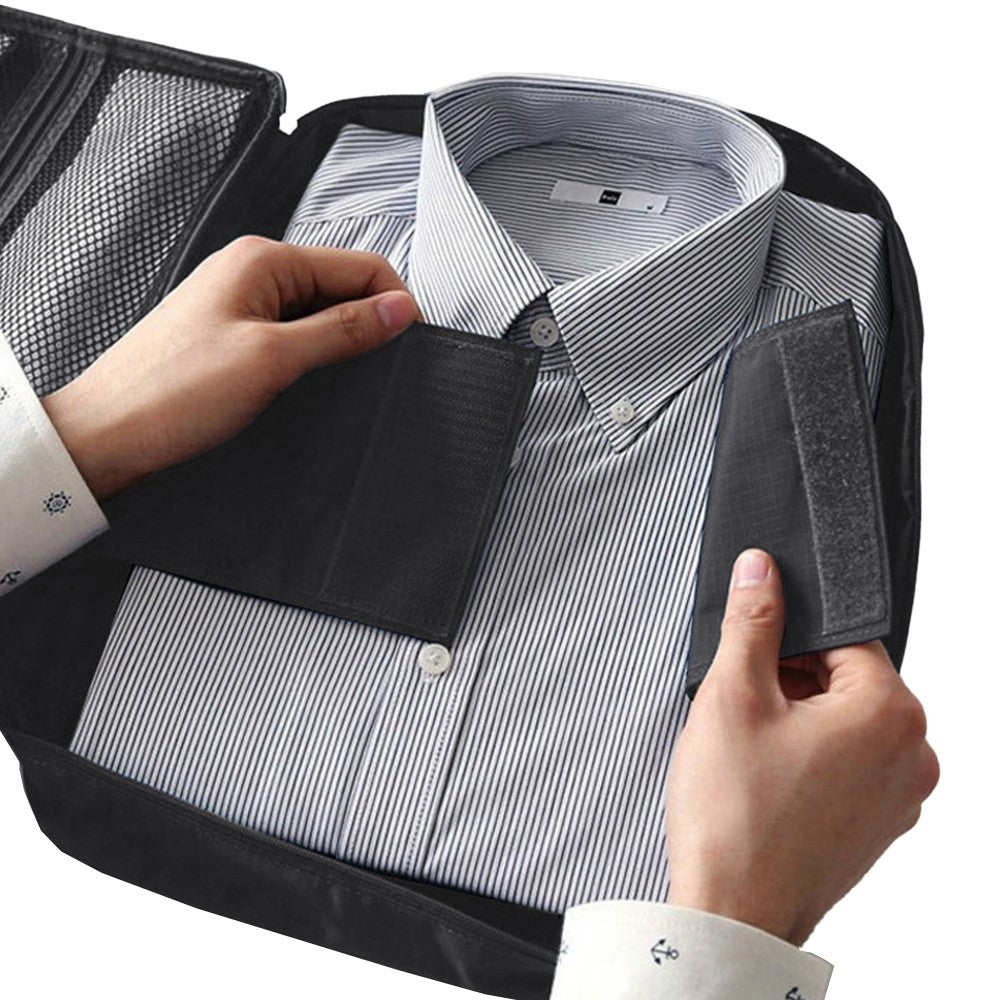 Shirt Tie Packing Bag Travel Storage Pouch Wrinkle-proof Shirt Organizer for Business Trip Grey