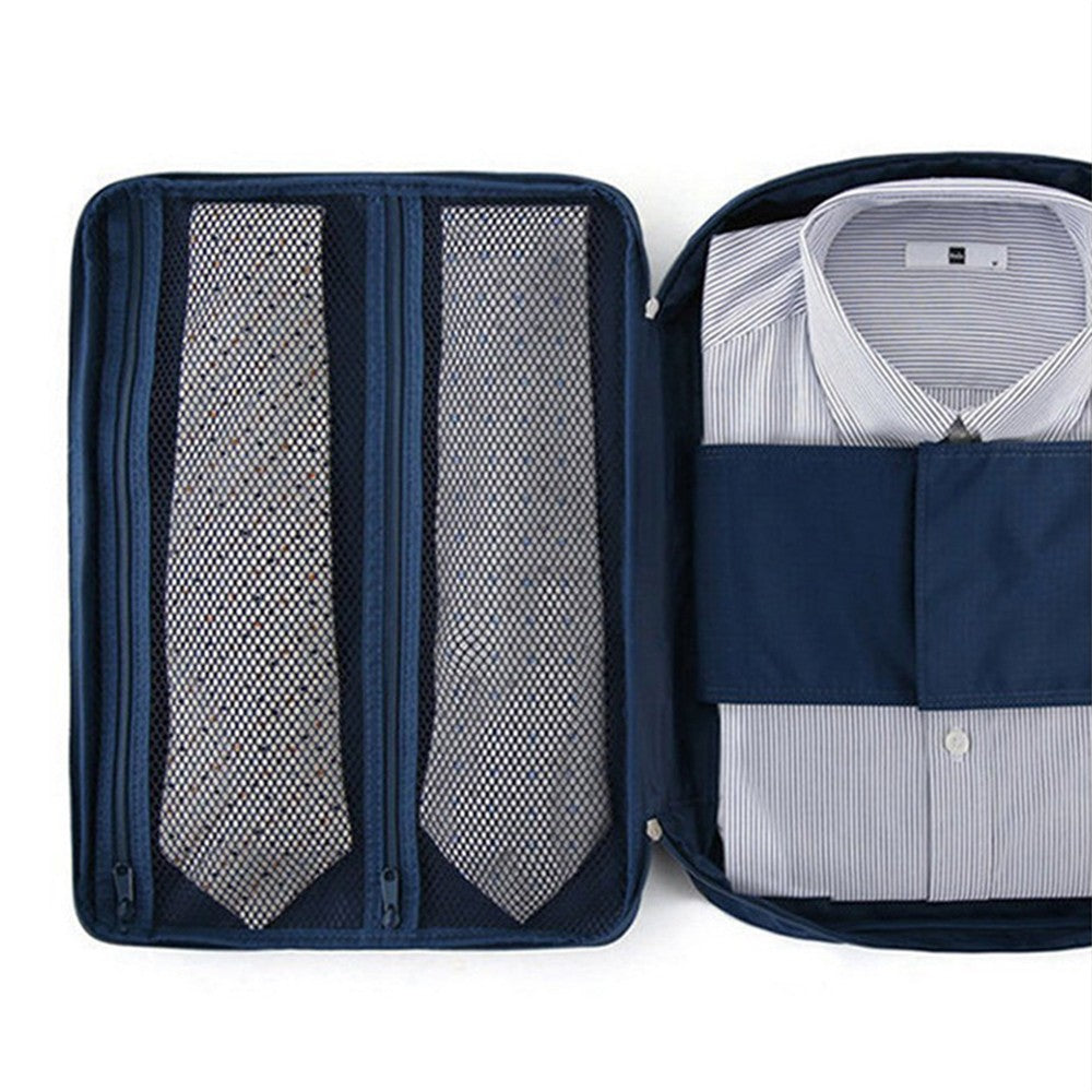 2 X Shirt Tie Packing Bag Travel Storage Pouch Wrinkle-proof Shirt Organizer for Business Trip