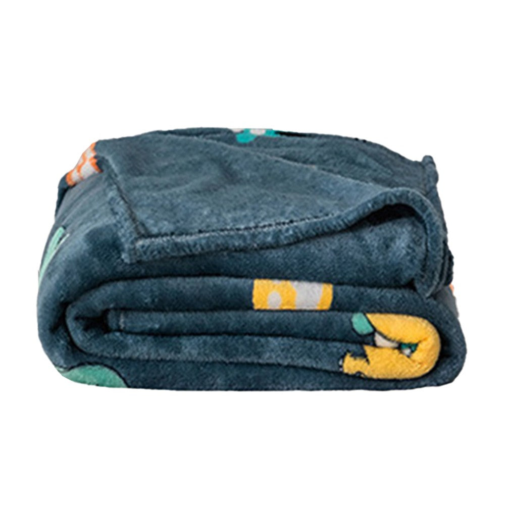 120x200cm Printed Flannel Throw Blanket Soft Sofa Blanket Dinosaur Style