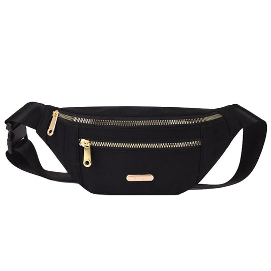 Women Crossbody Fanny Pack Waist Bag Mini Belt Bag for Outdoors Sports Hiking Running Black
