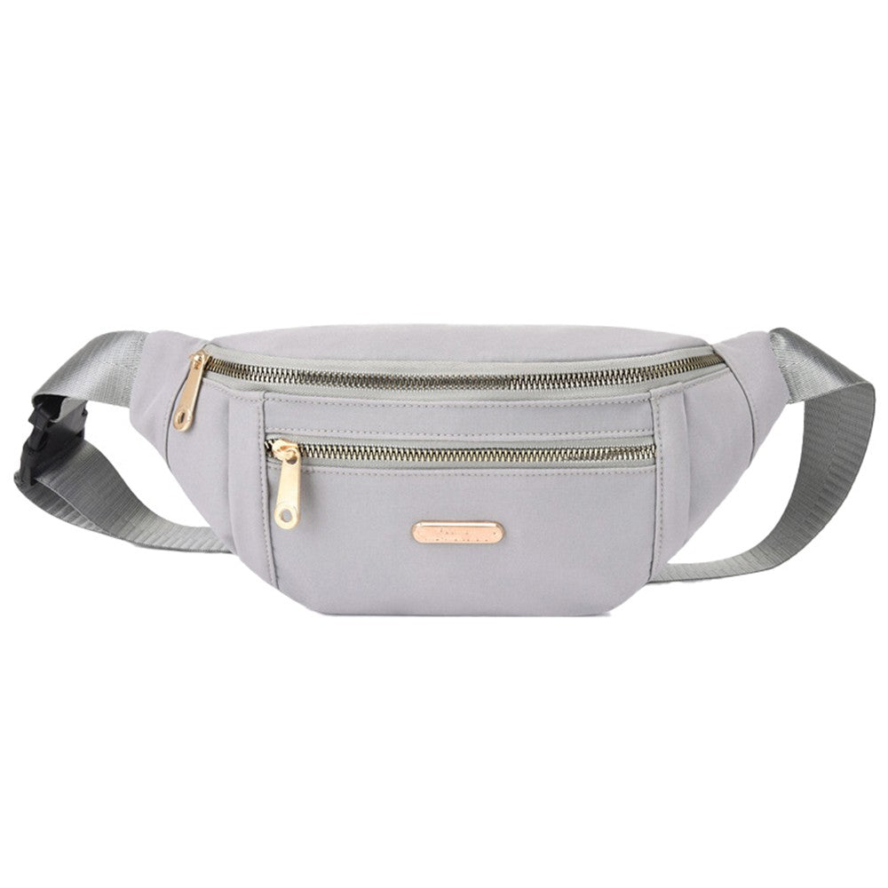 Women Crossbody Fanny Pack Waist Bag Mini Belt Bag for Outdoors Sports Hiking Running Grey
