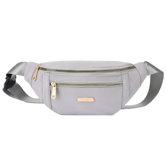 Women Crossbody Fanny Pack Waist Bag Mini Belt Bag for Outdoors Sports Hiking Running Grey