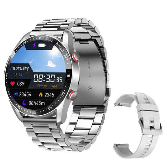 Bluetooth Smart Watch Sleep ECG Monitoring Sport Watch Activity Fitness Tracker Silver