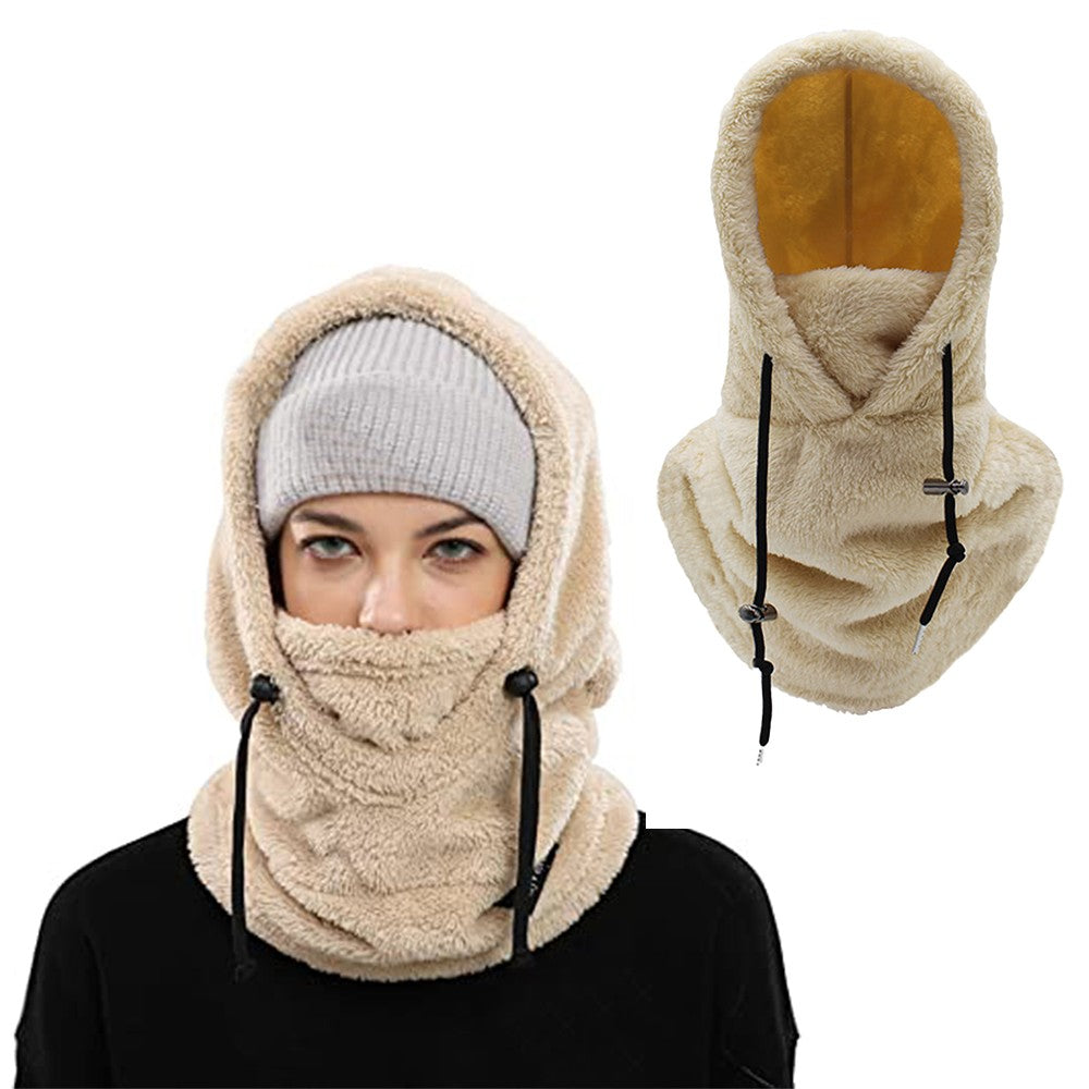 Winter Balaclava Ski Mask Wind-Resistant Cycling Warm Face Cover Hat Neck Warm Khaki
