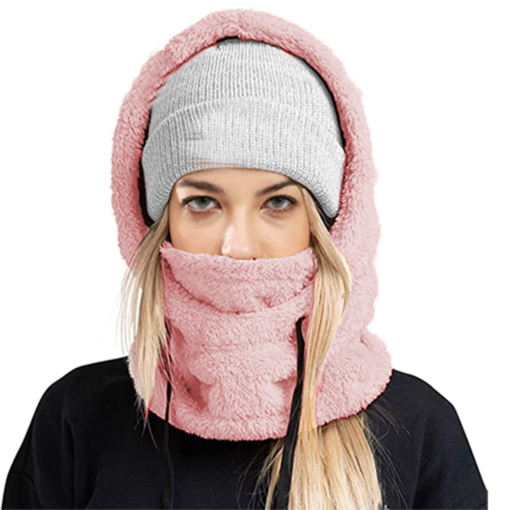 Winter Balaclava Ski Mask Wind-Resistant Cycling Warm Face Cover Hat Neck Warm Pink