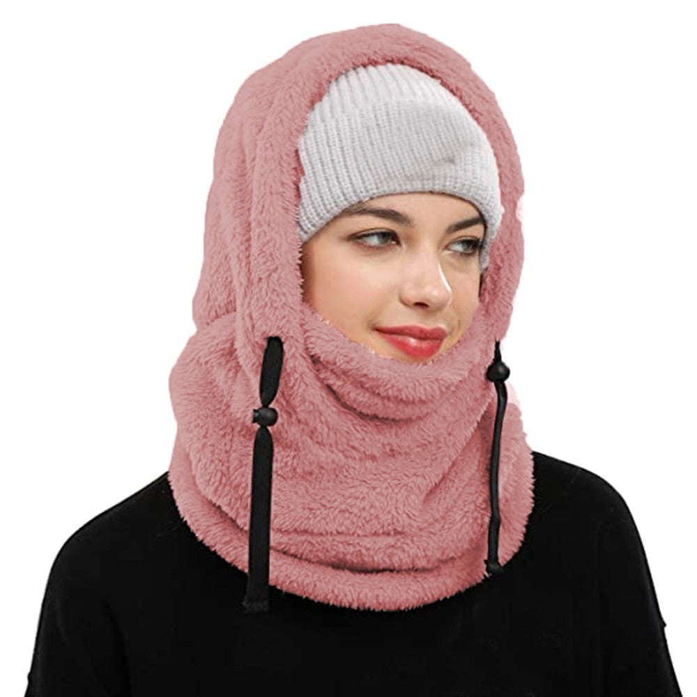 Winter Balaclava Ski Mask Wind-Resistant Cycling Warm Face Cover Hat Neck Warm Pink
