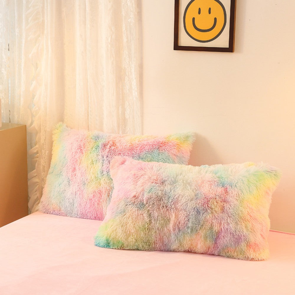 For Queen Plush Bedding Set Soft Fluffy Duvet Cover Quilt Covers Pillowcase Multicolor