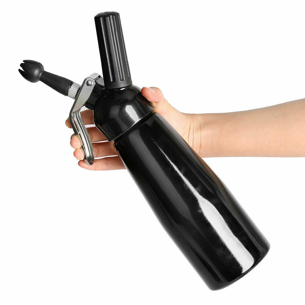 500ML Whipped-Cream Dispenser Leak-Proof Aluminum Cream Whipper Whip-Cream Canister with 3 Nozzles