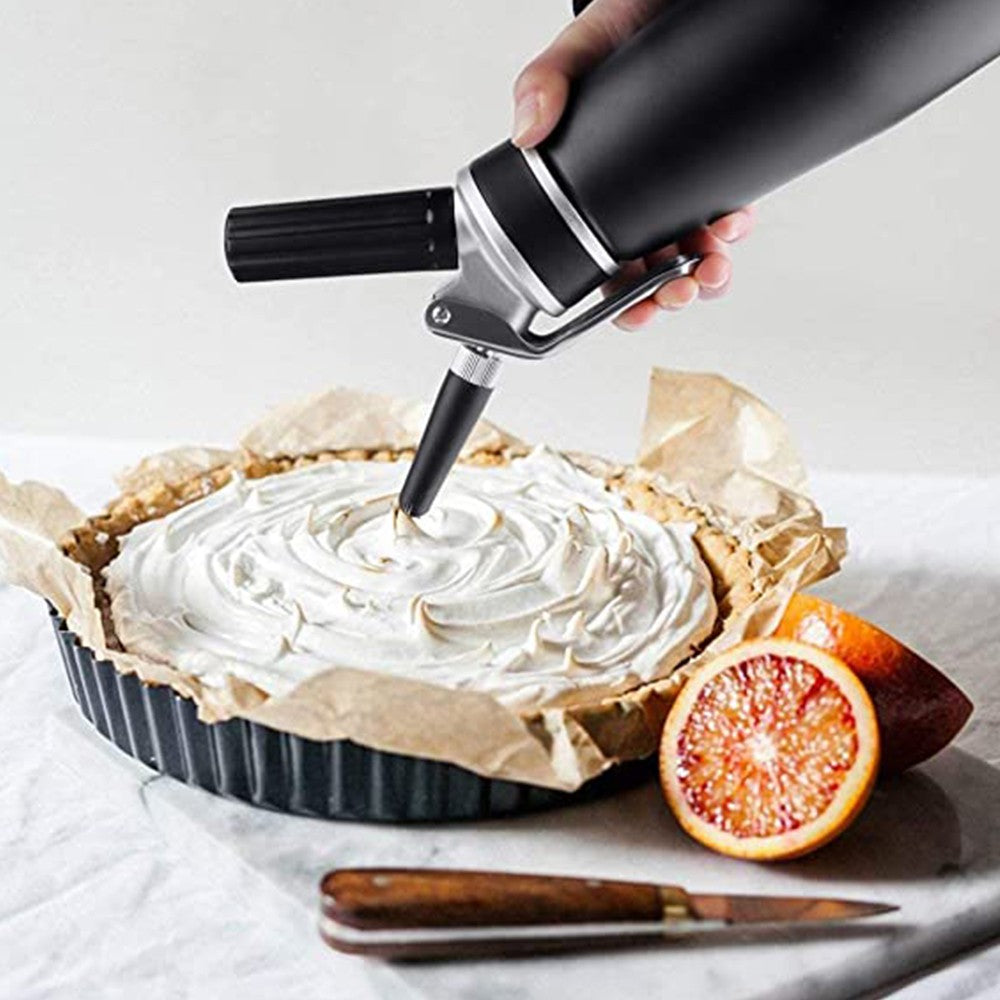 500ML Whipped-Cream Dispenser Leak-Proof Aluminum Cream Whipper Whip-Cream Canister with 3 Nozzles