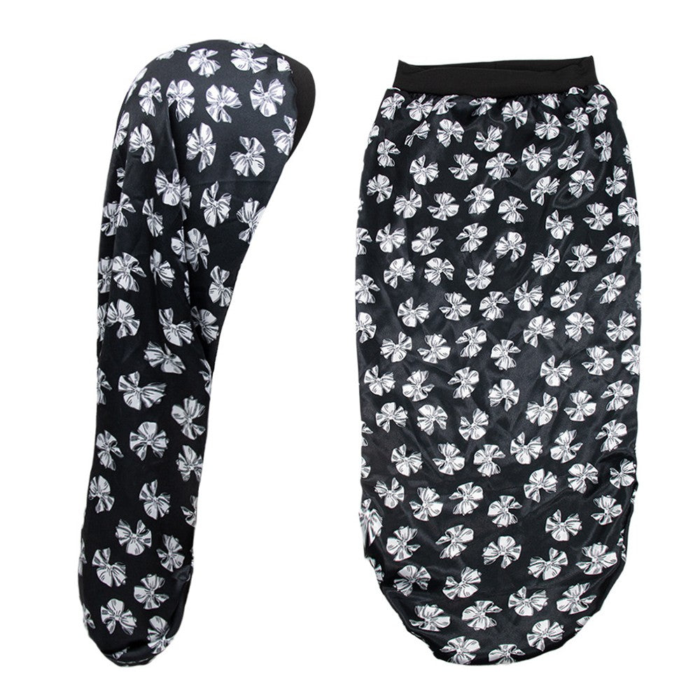 1Pc Womens Satin Bonnet Sleep Cap for Long Hair Turban Wrap Head Cover Style 1