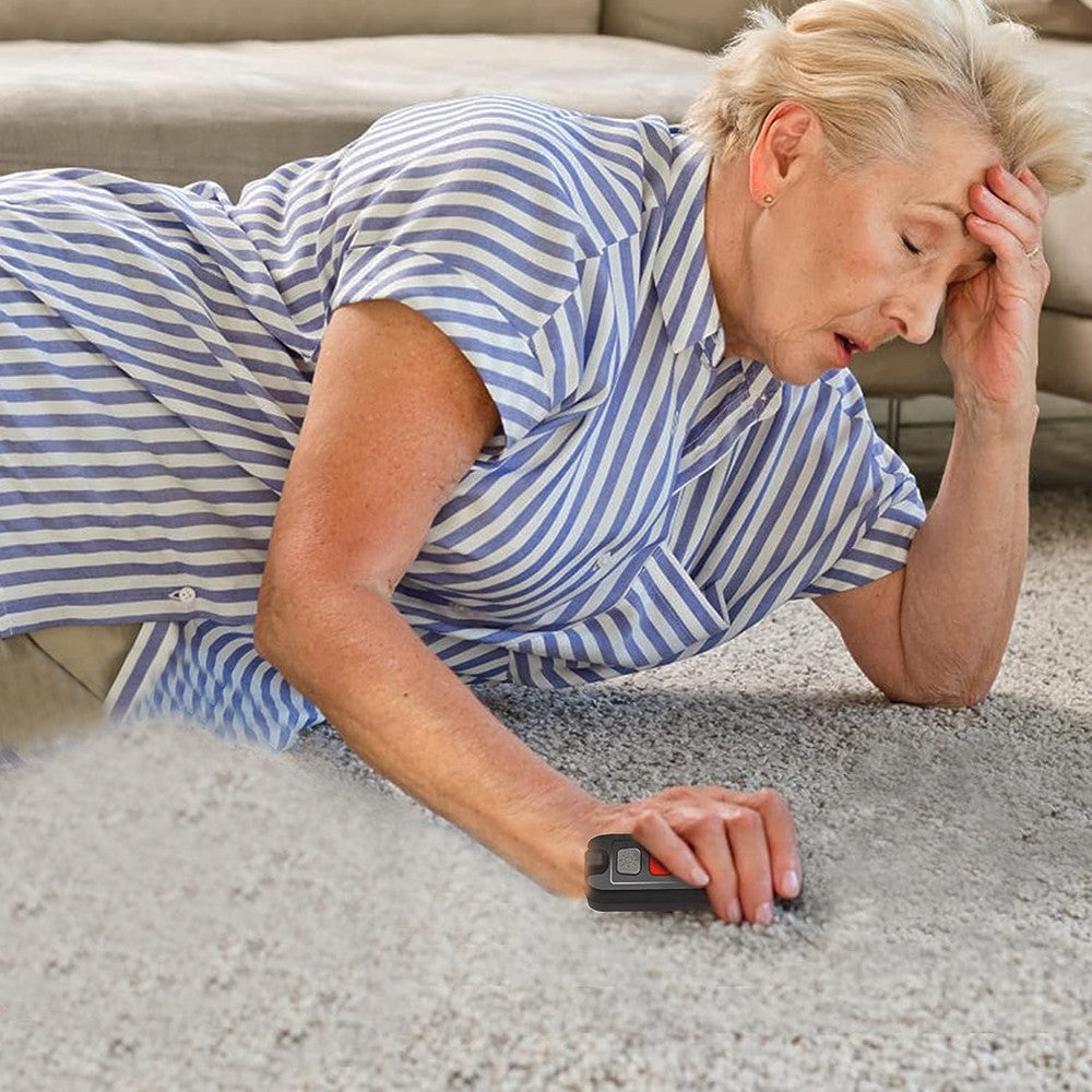 130dB Personal Security Alarm Siren Water-resistant Self-Defense Siren with LED Flashing Light Black