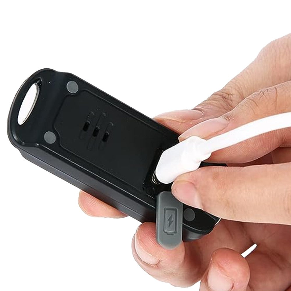 130dB Personal Security Alarm Siren Water-resistant Self-Defense Siren with LED Flashing Light Black