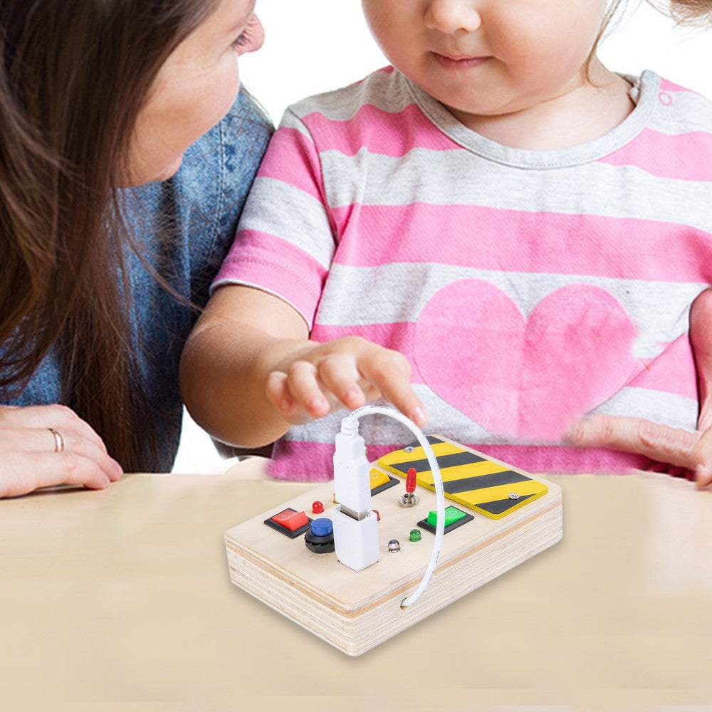Light Switch Kids Busy Board Toy Toddlers Sensory Toys Activity Button Educational Toy