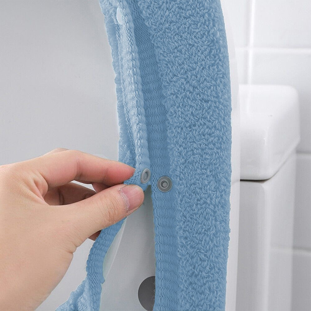 4Pcs Elastic Winter Warm Toilet Seat Cover Closestool Seat Mat without Handle Style