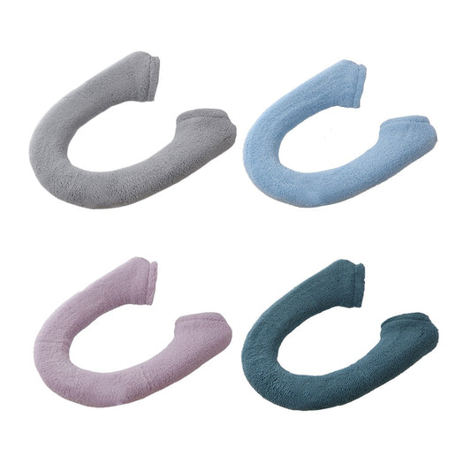 4Pcs Elastic Winter Warm Toilet Seat Cover Closestool Seat Mat without Handle Style