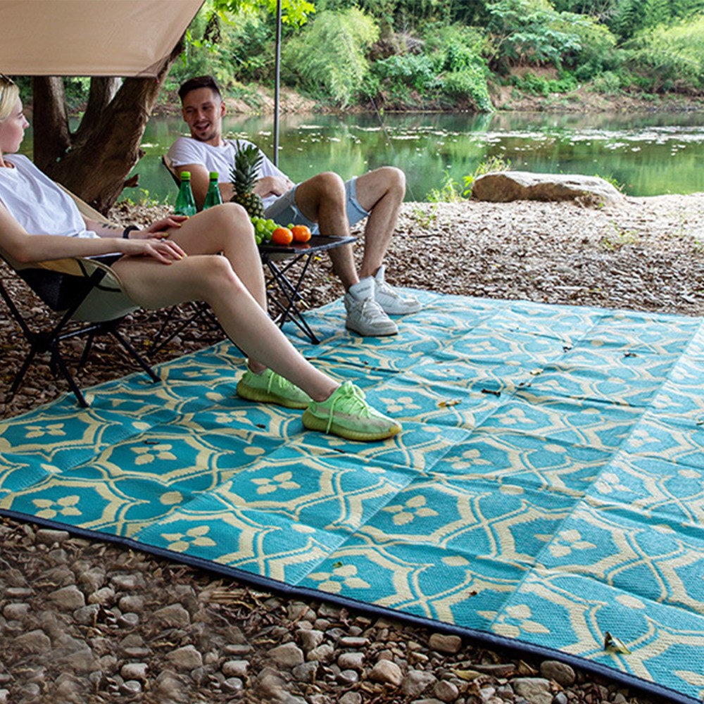 120x180cm Reversible Printed Picnic Mat Plastic Camping Mat Outdoor Patio Floor Mat