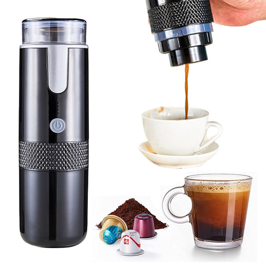 Portable Electric Drip Coffee Maker Cordless Coffee Machine for K-cup Capsule Pods and Ground Coffee