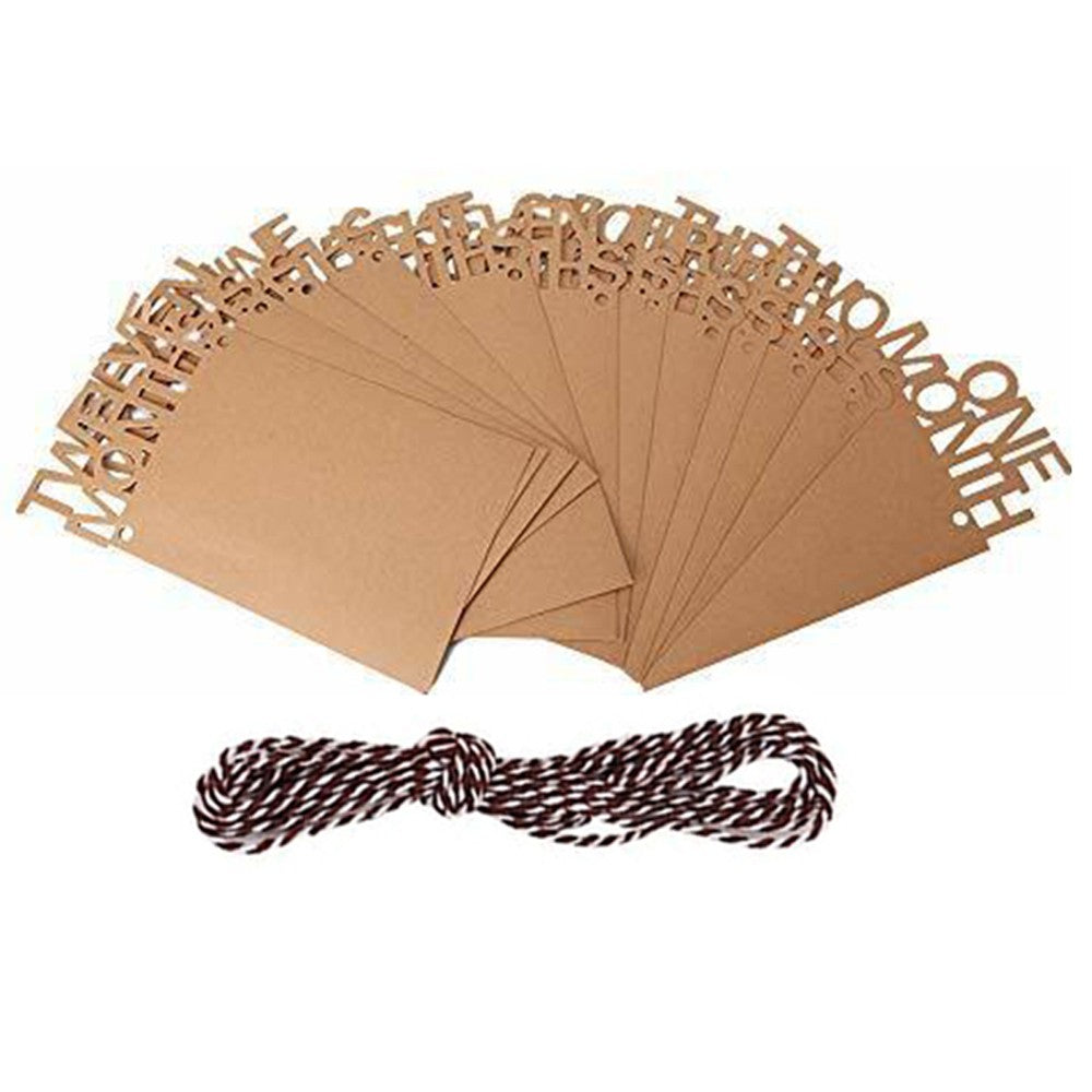 Kindergarten to 12th Grade Graduation Photo Banner Set Graduation Party Supplies Khaki