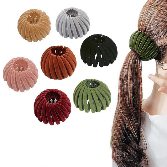 7Pcs Womens Bird Nest Style Hair Clips Expandable Plate Hairpin Hair Accessories