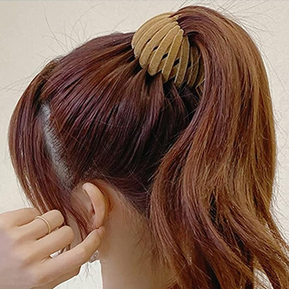 7Pcs Womens Bird Nest Style Hair Clips Expandable Plate Hairpin Hair Accessories