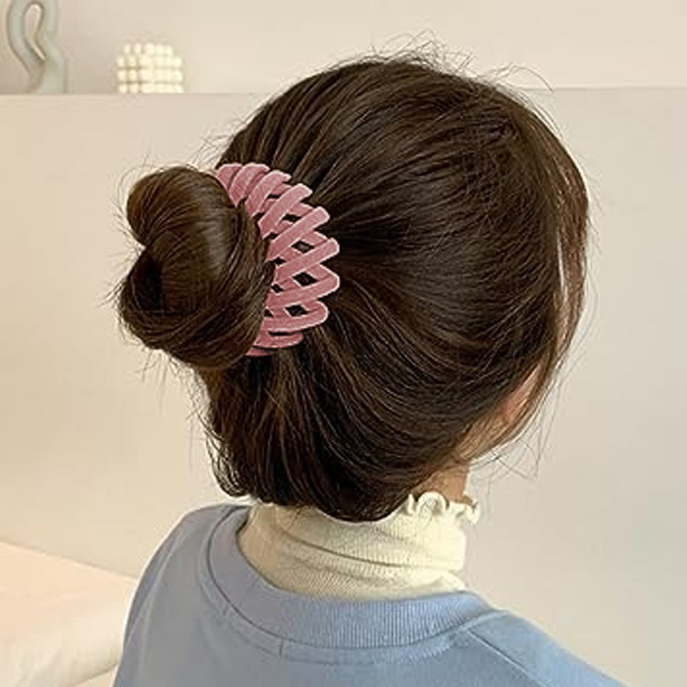 7Pcs Womens Bird Nest Style Hair Clips Expandable Plate Hairpin Hair Accessories
