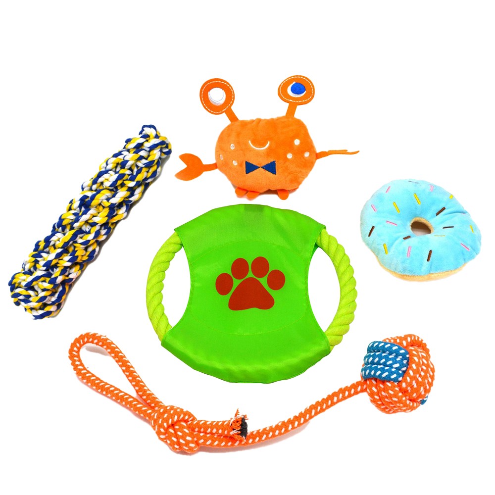 18Pcs Dog Chew Toys Set Dog Squeaker Toys Pet Teething Toy Interactive Dog Toys