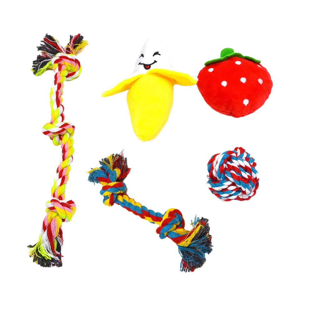 18Pcs Dog Chew Toys Set Dog Squeaker Toys Pet Teething Toy Interactive Dog Toys