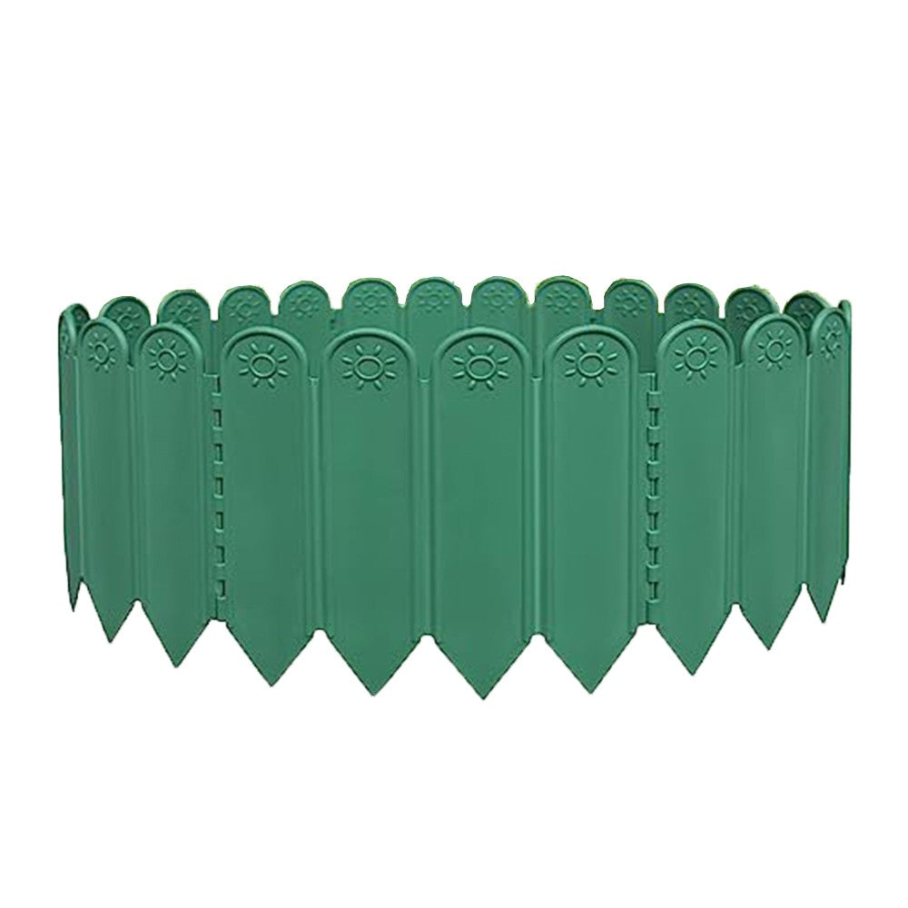10 Pieces Plastic Garden Landscape Edging Borders Planter Flower Bed Fence Green
