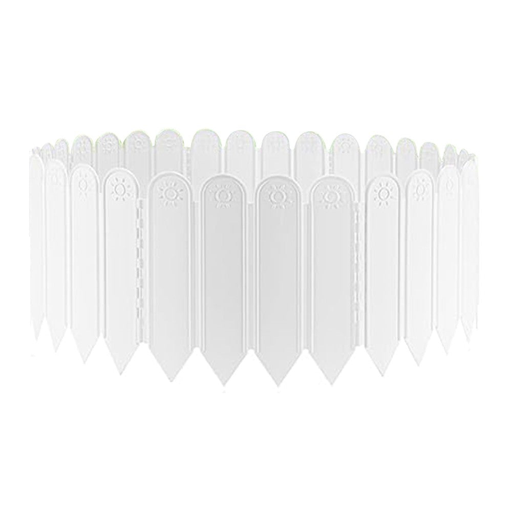 10 Pieces Plastic Garden Landscape Edging Borders Planter Flower Bed Fence White
